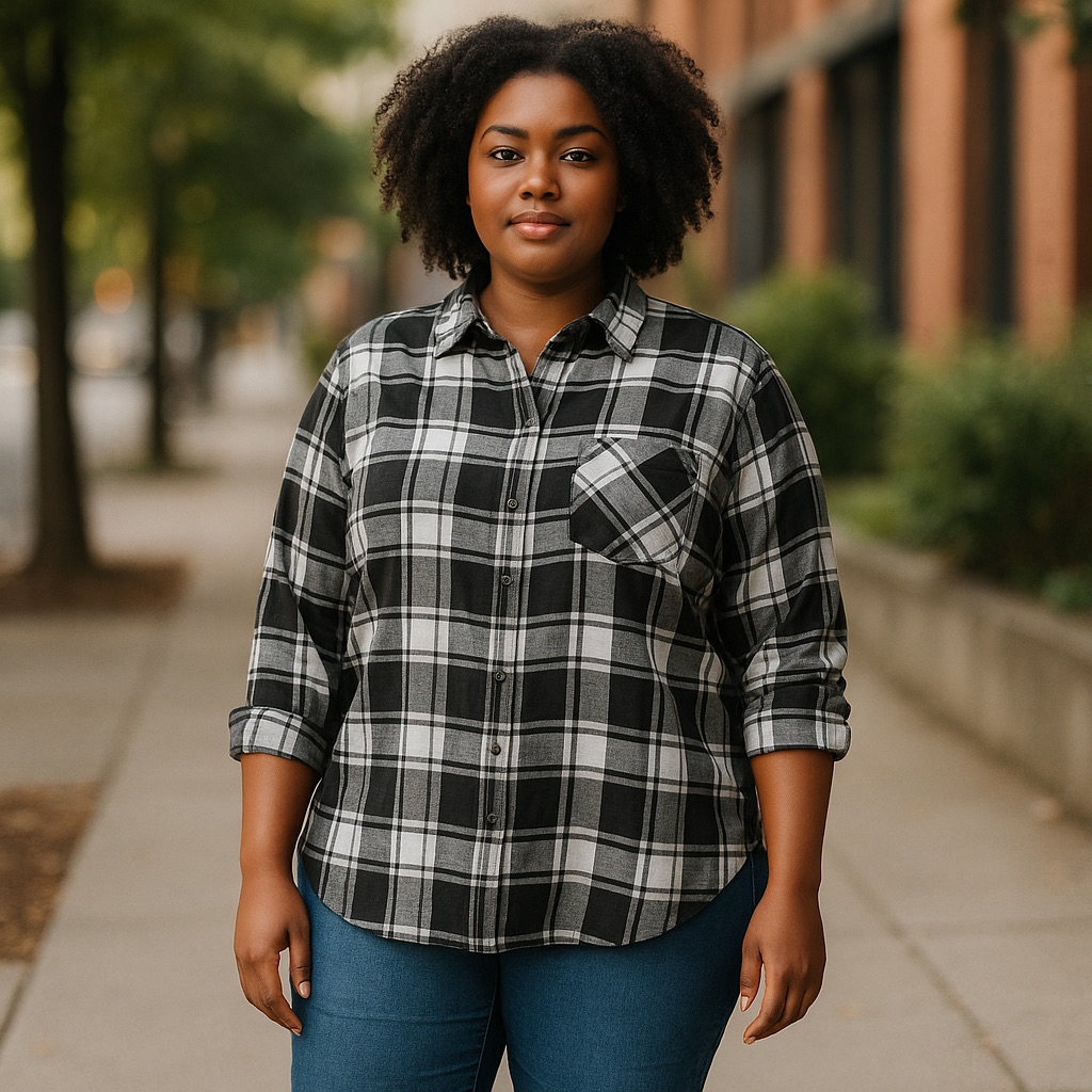#2835 Nwt Eddie Bauer Plaid Flannel Hi Lo Button Up